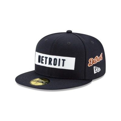 Detroit Tigers Gorra | New Era MLB Boxed Wordmark 59fifty Fitted Cap Mexico - Azules
